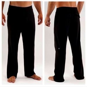 Luluemon Kung Fu Pants Black Athleisure Comfort Stretch Inside Drawstring Size L